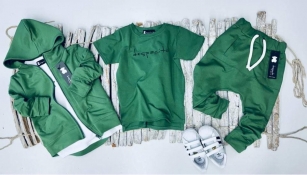Spodnie bawełniane Zielony/ Despacito
