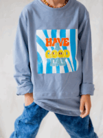 Longsleeve przedłużany Blue NUNU - obrazek 2