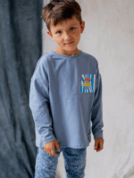 Longsleeve z kieszonką Blue NUNU