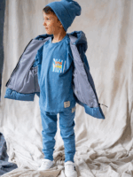 Czapka z Kominem Vintage Baby Blue NUNU - obrazek 2