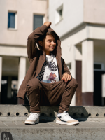 Bluza rozpinana  Brązowa ALL FOR KIDS - obrazek 3