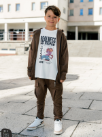Spodnie Dresowe Brązowe ALL FOR KIDS - obrazek 5