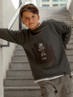 Spodnie Dresowe Khaki ALL FOR KIDS - obrazek 3
