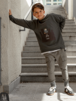 Spodnie Dresowe Khaki ALL FOR KIDS - obrazek 4
