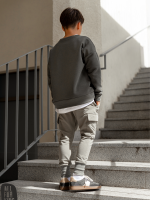 Spodnie Dresowe Khaki ALL FOR KIDS - obrazek 6