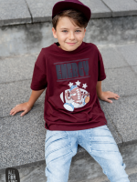 Bluza rozpinana  Bordowa ALL FOR KIDS - obrazek 5