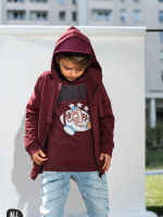 Bluza rozpinana  Bordowa ALL FOR KIDS - obrazek 3