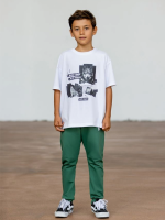 T-shirt Biały Wolf MASHMNIE - obrazek 3
