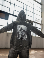 Bluza rozpinana Jeansowa Grafitowa MASHMNIE