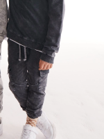 Spodnie dekatyzowane Cargo Czarne DESPACITO