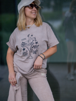 T-shirt Washed Martini Beż YOUR STORE - obrazek 3