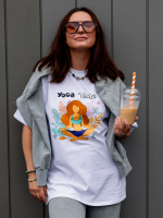 T-shirt Over Yoga White YOUR STORE