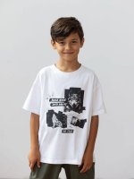 T-shirt Biały Wolf MASHMNIE - obrazek 4