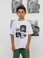 T-shirt Biały Wolf MASHMNIE
