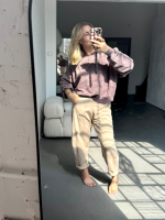 Spodnie Dresowe Mom Fit Beż YOUR STORE