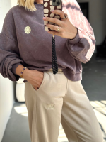Spodnie Dresowe Mom Fit Beż YOUR STORE - obrazek 4
