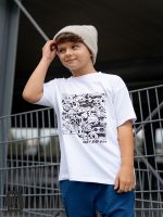 T-shirt Biały Only Days  ALL FOR KIDS