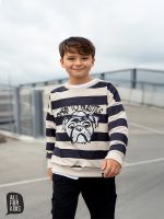 Bluza w paski czarne ALL FOR KIDS - obrazek 2