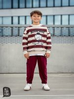 Spodnie Dresowe Bordowe ALL FOR KIDS - obrazek 2