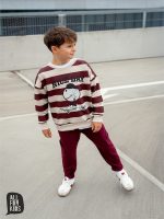 Spodnie Dresowe Bordowe ALL FOR KIDS - obrazek 4
