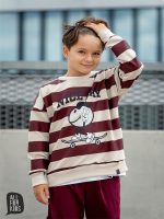 Bluza w paski Bordowe ALL FOR KIDS