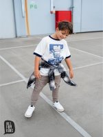 T-shirt śmietankowo/niebieski ALL FOR KIDS - obrazek 3