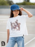 T-shirt śmietankowy Lovers Club  ALL FOR KIDS