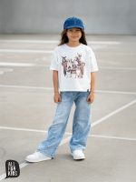 T-shirt śmietankowy Lovers Club  ALL FOR KIDS - obrazek 2