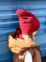 Czapka z Kominem Tie Dye RED NUNU - obrazek 4