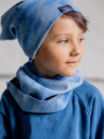 Czapka z Kominem Tie Dye BABY BLUE NUNU