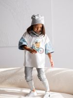 Legginsy z prążka R.I.B Grey FUNKIDS - obrazek 3