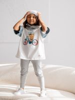 Legginsy z prążka R.I.B Grey FUNKIDS - obrazek 2