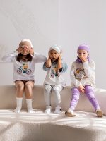 Legginsy z prążka R.I.B Fiolet FUNKIDS - obrazek 3