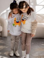 Legginsy z prążka R.I.B Latte FUNKIDS - obrazek 3