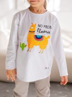 Longsleeve White Lama  FUNKIDS