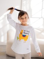 Longsleeve White Lama  FUNKIDS - obrazek 3