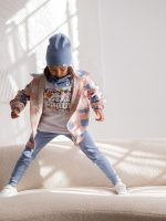 Legginsy z prążka R.I.B Blue FUNKIDS - obrazek 4