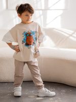 Spodnie Dresowe Beige FUNKIDS - obrazek 4