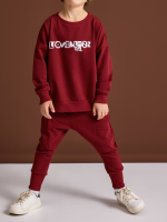 Spodnie Dresowe Bordowe Loose Bluzz - obrazek 2