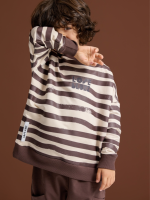 Bluza w paski Brązowe LOOSE BLUZZ