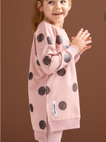 Legginsy grochy różowe LOOSE BLUZZ - obrazek 3