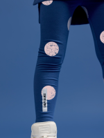 Legginsy grochy niebieskie LOOSE BLUZZ - obrazek 3