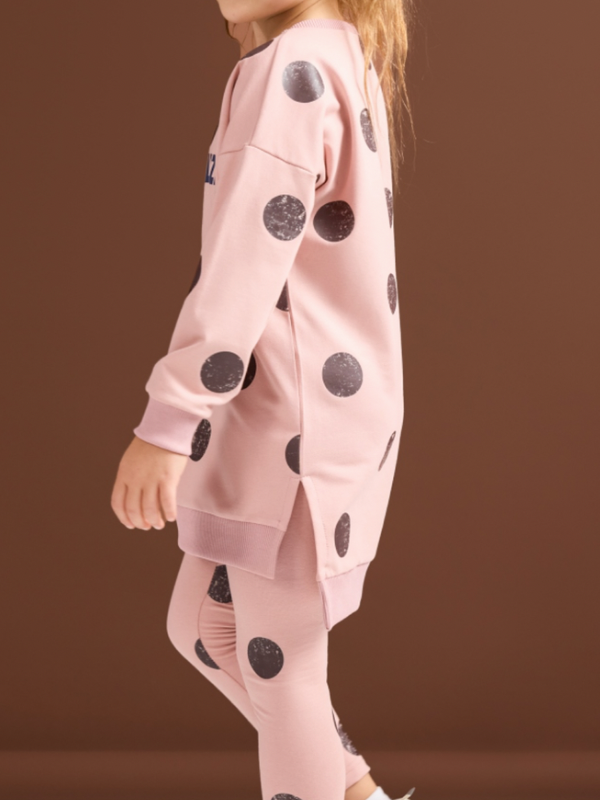 Untitled design 93 Tunika Różowa w grochy LOOSE BLUZZ - obrazek 4