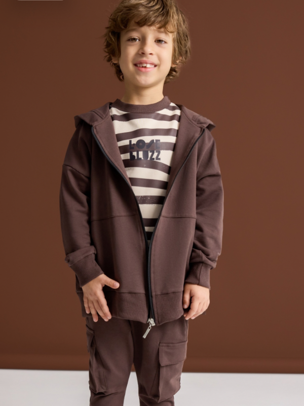 Untitled design 93 Bluza rozpinana Brązowa LOOSE BLUZZ - obrazek 4