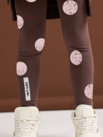 Legginsy grochy brąz LOOSE BLUZZ - obrazek 2