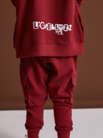 Bluza rozpinana Bordowa LOOSE BLUZZ - obrazek 3